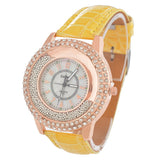 Drift Rhinestone Quartz Watch Women Multicolor Leather Band Bracelet Fashion Casual Dress Wristwatches Brand Gifts