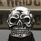 Fashion Ring Stainless Steel Rings For Man Big Tripple Skull Ring Punk Biker Jewelry