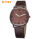 EYKI Men's Antique Watches Luxury Popular Brand Leather Strap Casual Quartz Wrist Watches