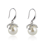 Earings Fashion Simulated Pearl Jewelry Crystal Drop Earrings For Women Vintage Gold/Silver Earings Wedding 