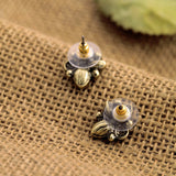 Elegant Rhinestone Earrings Wholesale Mulit Color Retro Pendientes Stud Earrings Jewelry