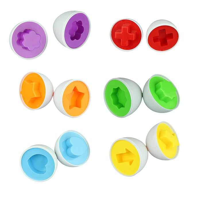 Essential 6 egg/set Learning Education toys Mixed Shape Wise Pretend Puzzle Smart Egg Baby Kid Learning Kitchen Toys Tool