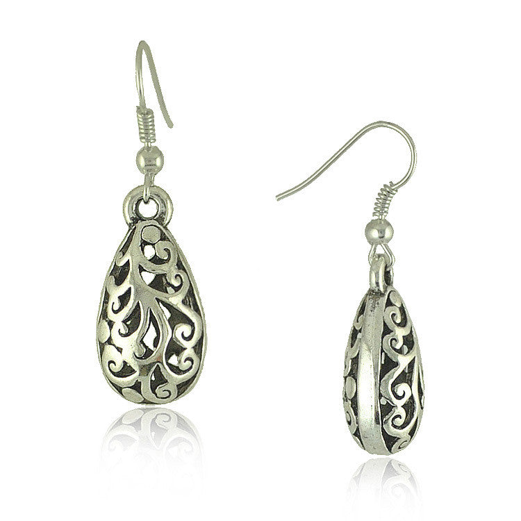 Ethnic Vintage Tibetan Silver Carving Drop Earrings Vintage Jewelry Earrings for Women
