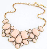European and American fashion luxury gorgeous geometric polygon temperament short necklace