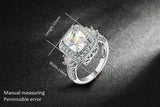 Exaggerated Luxury CZ Stone Engagement Ring Silver/Rose Gold Plated Cubic Zirconia Wedding Jewelry For Men and Women Anel 