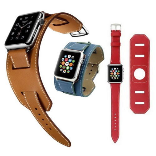 Extra Long Genuine Leather Strap For Apple Watch Band Genuine Leather watchBand Cuff Bracelet Leather Band strap For Apple Watch