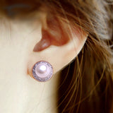 pearl jewelry natural pearl earrings freshwater pearl earrings for women 925 sterling silver ,new trendy Stud Earrings