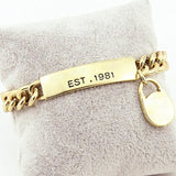 Famous Brand Gold Silver Black Alloy Plaque Chain & Link Bracelets Jewelry Kors Letter Bracelets & Bangles For Women Men Gift