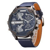 Famous Designer Mens Watches Top Brand Luxury Quartz Watch Oulm Leather Strap Big Dial Military Quartz Clock relogio masculino