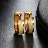 Fashion Gold Plated Hoop Earrings Punk Rock Stainless Steel Earrings For Women 