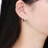 Fashion Gold Plated Hoop Earrings Punk Rock Stainless Steel Earrings For Women 