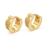 Fashion 18K Gold Plated Stud Earrings Punk Rock Stainless Steel Earrings For Women 