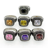 Fashion AAA Zircon Jewelry Titanium Steel Size 6 to 12 Male Or Female Black Sapphire Antique Rings Men/Women Finger Ring
