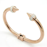 Fashion Brand Jewelry Personalized Stainless Steel Metal Bangles Bracelets Top Quality Women's Crystal Bracelet