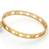 Fashion Brand Roman Number Bangle Cuff Bracelets For Women 18K Rose Gold Bangle Stainless Steel Bracelets Bangles Fine Jewelry