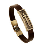 Fashion Charm Stainless Steel Leather Bracelet For Men Popular Bracelets & Bangles retro leather bracelet