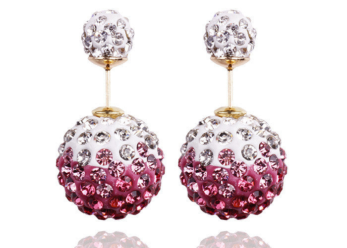 Fashion Charming Crystal Ball Earrings For Women Colorful beads earring jewelry for women