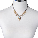 Fashion Coin Bead Pendants Necklace Rhine Stone Bohemia Colar Cute Feminia Bijous Fashion Collier for Women