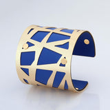 Fashion Cuff Bangles For Women Manchette jewellery Girl Gold Color with Colorful Bracelets New vintage jewelry