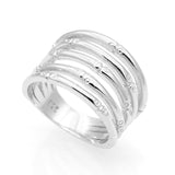 Fashion Female Fine Jewelry Wedding Ring For Women Anti-Tarnish Rhodium Plated On 925 Sterling Silver Jewelry New High Quality