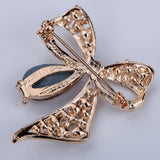 Fashion Fine Jewelry Summer style Crystal Gold Plated Brown Stone rhinestone brooches for Women