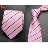 Fashion Hand Tie 8cm Formal Suit Business Wear Necktie Meeting Interview Office Wedding Men's Groom Black Red Striped