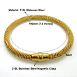 Fashion Hot Sale Jewelry Charm Bracelets & Bangles 18K Gold Stainless Steel Twisted Chain Bracelet For Women