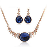 Fashion Jewelry Sets Gold/Silver CZ Diamond Necklace Earring Sets Crystal Collares Brincos bijoux femme Women Accessories