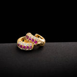 Fashion Korea style 18K gold Plated AAA CZ Diamond High quality hoop Earrings party jewelry gift hoop earrings for Women brincos
