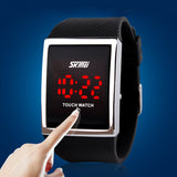 Fashion Men Women Electronic LED Touch Candy Jelly Watch Silicone Sports Digital Watch 