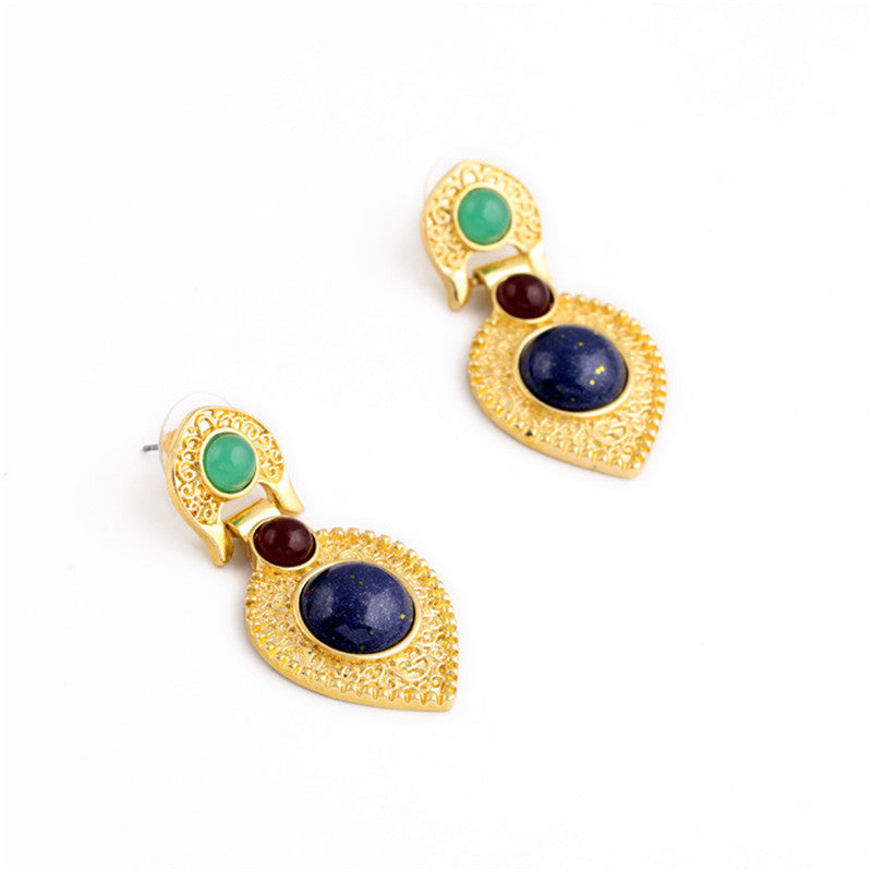 New Fashion  Bohemia Alloy with Colorful Gold Stud Earrings For Women Jewelry