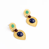 Fashion New Bohemia Alloy with Colorful Gold Stud Earrings For Women Jewelry