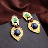 Fashion New Bohemia Alloy with Colorful Gold Stud Earrings For Women Jewelry