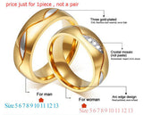 Fashion Ring For Women Men 18K Gold Plated Engagement Wedding Rings 316l Stainless Steel Gifts