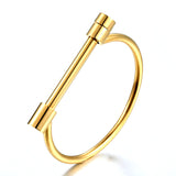 Fashion Shackle Screw Bracelet Cuff 18K Rose Gold Bangle Stainless Steel Bangles Bracelets For Women Love Bracelet 