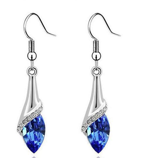 Fashion Water Drop Plated Silver dangle long Earrings for Women Earrings for Women Jewellery