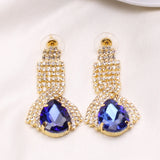 Fashion Water Drop Rhinestone Crystal Vintage Earrings for Women