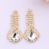 Fashion Water Drop Rhinestone Crystal Vintage Earrings for Women