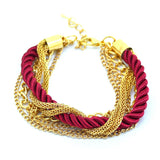 Fashion Weave Multilayer Bracelet Vintage Golden Rope Bangle Bracelet Newest Summer Style Chain Bracelet for Men Women