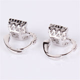 Fashion Wedding Hoop Earrings 18K White Gold Plated Jewelry Earings Engagement Earring Women Best Gift