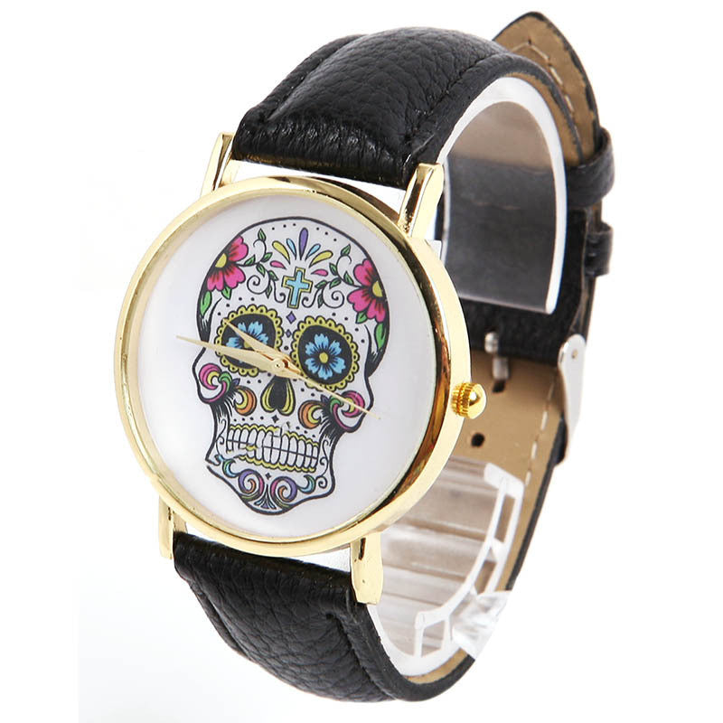 Fashion Design Women Dress watches Quartz Watch fashion SKULL Watch Ladies Sport Watches