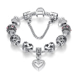 Fashion Women Bracelet Silver Plated Charm bracelet for Women DIY Beads Jewelry Fit Original Bracelets Pulseira Gfit 