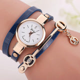 Fashion Style Leather Casual Bracelet Watch Wristwatch Women Dress Watches Long Leather Bracelet Watch