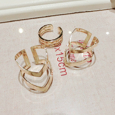 Fashion accessories jewelry New punk cuff finger ring set gift for women girl