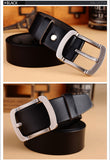 Fashion 100% genuine leather belts for men Metal pin buckle vintage luxury men belt brand cinto masculino belts