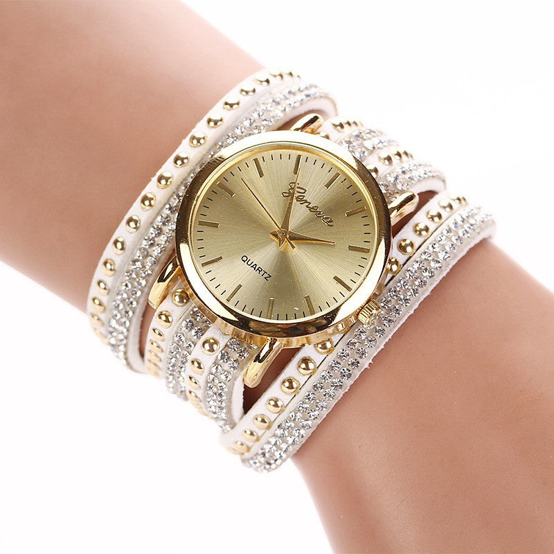 Fashion Summer Style Luxury Casual Geneva Wristwatch Watch Women Gold Bracelet Dress Watch Lady's Quartz