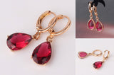 Fashion 18K Gold Plated White Crystals Zircon CZ Drop Dangle Earrings for Women Fashion Luxury Long Dangle Earrings Jewelry