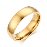 Fashion 18K gold-plated ring wedding rings for men women stainless steel couple jewelry