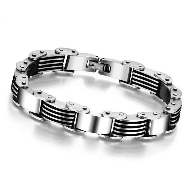 Fashion 225mm Stainless Steel Bracelets & Bangles Men Punk Jewelry