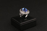 Fashion Accessories For Women Cheap Jewelry Kuniu Lots White Gold Ring RetroFor Women With Crystalls Blue Stone Ring